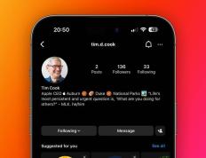 苹果CEO蒂姆·库克开通Instagram账号，暂未使用Threads