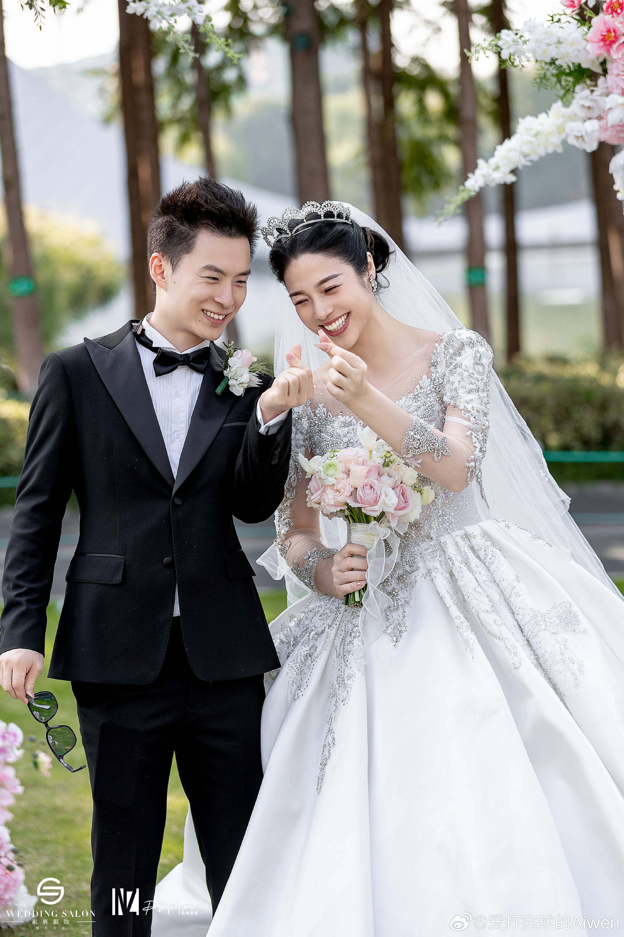 中国网球又一女神大婚，曾与吴易昺相恋，肤白貌美明艳动人