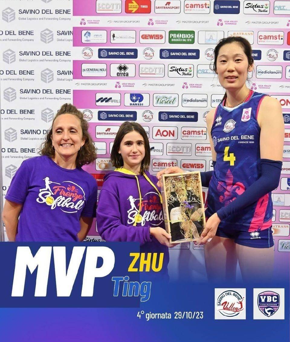 婷女王归来!朱婷爆砍21分新赛季首夺MVP,斯坎迪奇力克强敌升至第2