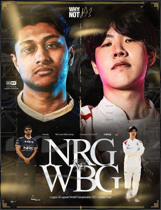 《LOL》八强NRG 对阵 WBG战队即将开始!赛前海报尽显气势